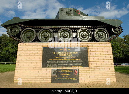 Desert rats memorial Thetford Forest Lynford Norfolk UK Stock Photo