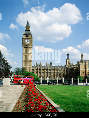 Big Ben clock tower Parliament Square London England GB Stock Photo