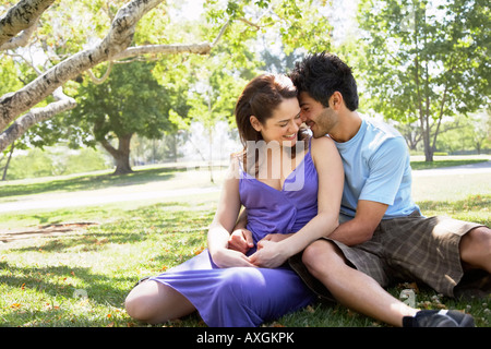 Portrait of Couple Outdoors Stock Photo