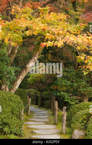 Zen Garden, Nikko, Honshu, Japan Stock Photo