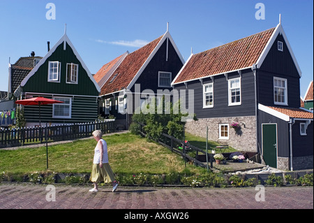 three houses in Marken village