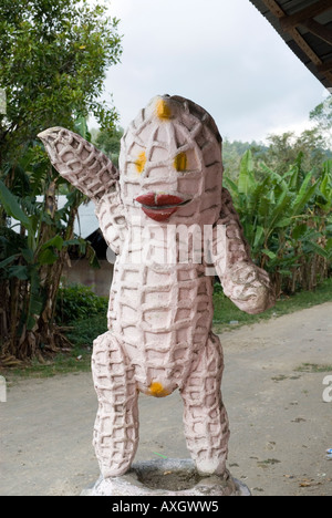 Peanut sculpture Kawangkoan village Minahasa highlands Sulawesi Utara North Sulawesi Indonesia Stock Photo