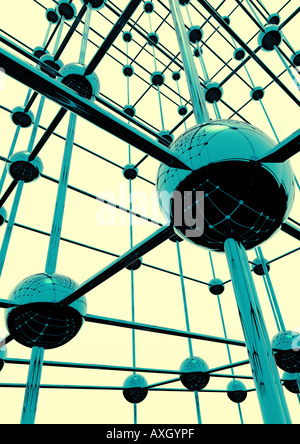 network structure Netzwerk Struktur Stock Photo