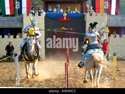 Jousting at Renaissance festival in Crownsville Md Stock Photo