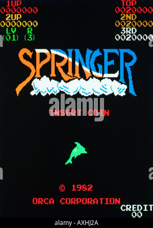 Arcade Springer Springer Orca Corp 1982 Vintage arcade videogame screen shot ...