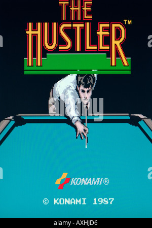 The Hustler Konami 1987 Vintage arcade videogame screen shot - EDITORIAL USE ONLY Stock Photo