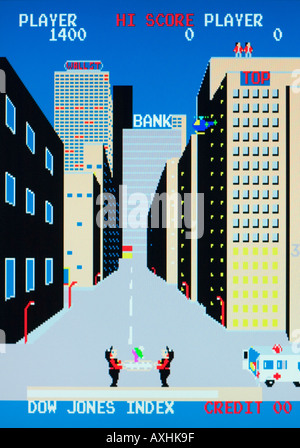 Wall St Street Vintage arcade videogame screen shot - EDITORIAL USE ONLY Stock Photo