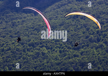 Paramotors And Forest By Diamond Lake Paradise Near Glenorchy 