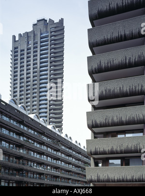 Defoe House, Barbican Centre, London. Detail of the Brutalist ...