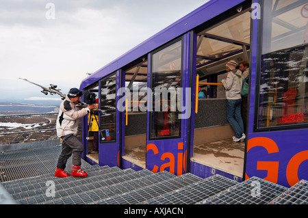 The Cairngorm Mountain Funicular Railway Stock Photo