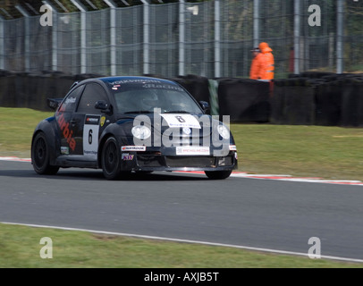 Volkswagen Beetle RSi Race Car in Volkswagen Racing Cup at Oulton Park Motor Race Circuit Cheshire England United Kingdom Stock Photo