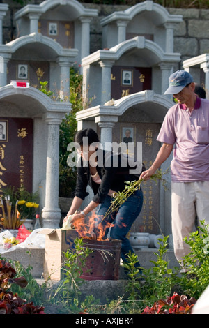 Ching Ming Festival of the Tomb sweeping Stock Photo