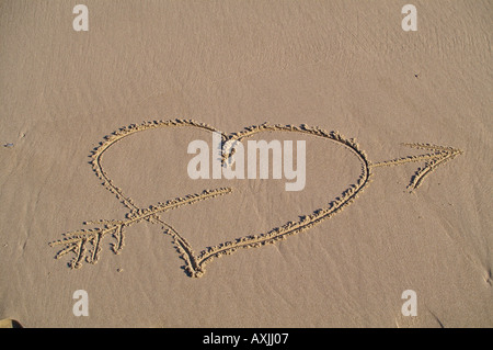 True Love Heart In The Sand I Love You Message On The Beach Stock Photo Alamy