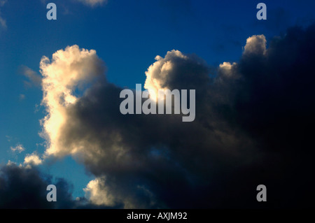 Blue Sky & Contrasting Clouds Stock Photo