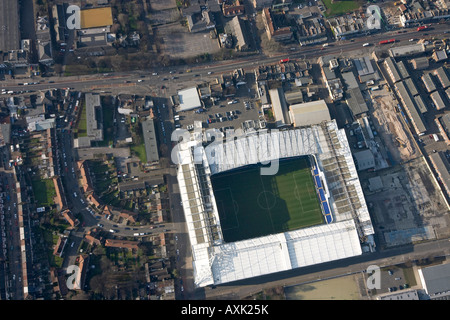 High level vertical aerial view of Tottenham Hotspur football club White Hart Lane Stadium London N17 England UK January 2006