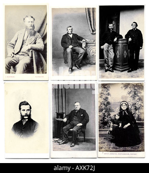 Victorian 1860s Carte de Visite CDV old vintage photograph collection Stock Photo