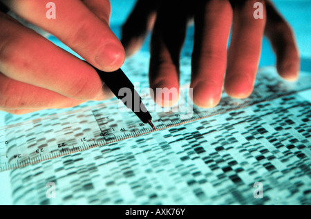 DNA sequence transparency Stock Photo