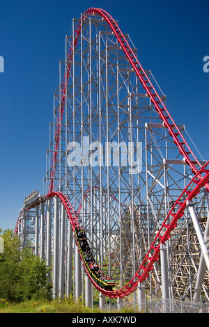 The Mamba roller coaster at Worlds of Fun in Kansas City Missouri