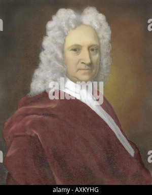 Astronomer Sir Edmund Halley (1656 - 1742). Stock Photo