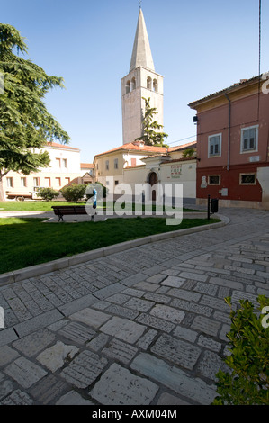 View of the streets in the old town in Porec Stock Photo