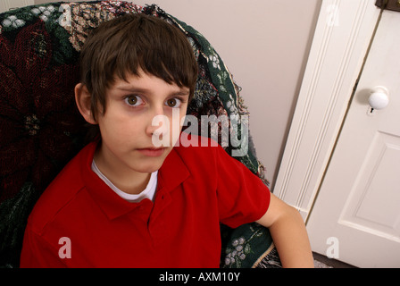 Preteen with Big Brown Eyes Stock Photo