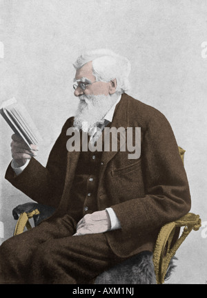 Alfred Russel Wallace, (1823 - 1913) British naturalist . Stock Photo