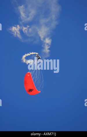 Paraglider Doing Aerobatics Diamond Lake Paradise Near Glenorchy 