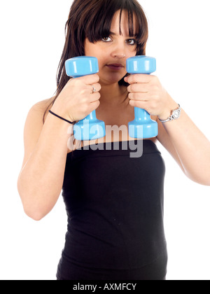 Teenager Lifting Weights Model Released Stock Photo