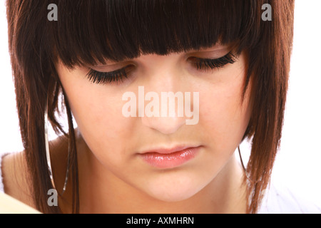 Teenage Girl Studying Languages Stock Photo