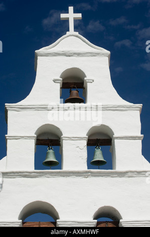 Church bells Mission San Diego de Alcala San Diego California United States Stock Photo