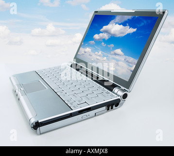 Studio shot of laptop Stock Photo