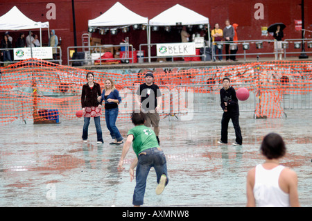 McCarren Park Pool Party in trendy Williamburg Stock Photo