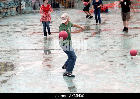 McCarren Park Pool Party in trendy Williamburg Stock Photo