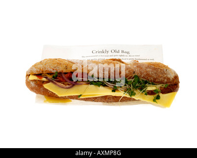 Cheddar Cheese And Pickle Baguette Stock Photo