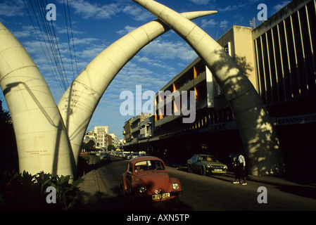 mombasa street scene Stock Photo