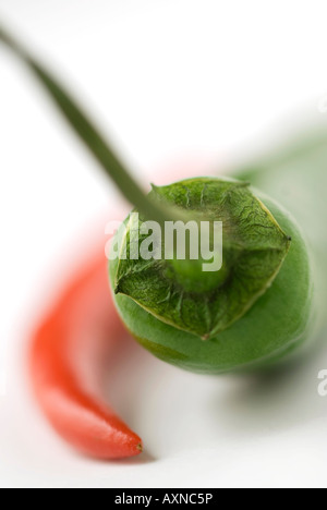 red and green chilli peppers Stock Photo