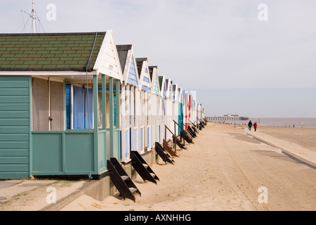 Beach Huts At Southwold,Suffolk,uk Stock Photo