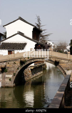 China, Suzhou, Stone Bridge Over The Grand Canal Stock Photo: 18877836 ...