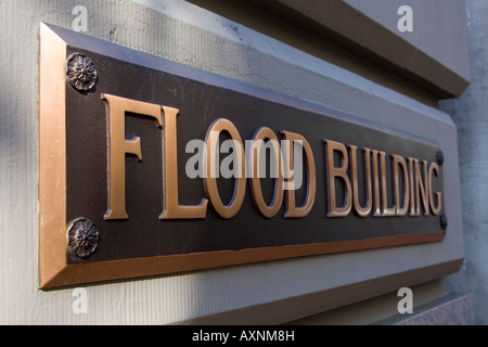 Sign for the Flood Building San Francisco USA Stock Photo