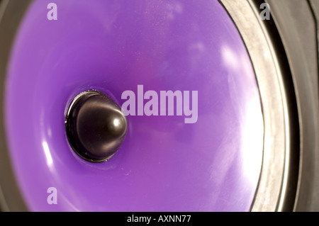 Loudspeaker cone in purple Stock Photo