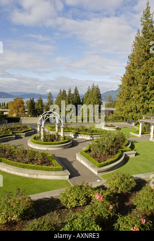 The Rose Garden at the University of British Columbia Vancouver Canada Stock Photo