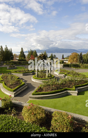 The Rose Garden at the University of British Columbia Vancouver Canada Stock Photo