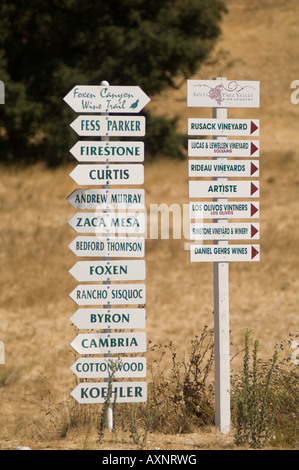 Foxen Canyon Wine Trail Santa Barbara County California Stock Photo