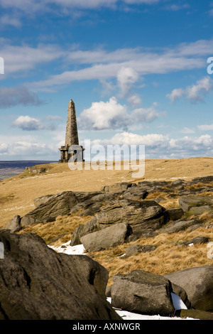 Stoodley Pike , part of the Pennine way , Calderdale Stock Photo