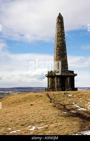 Stoodley Pike , part of the Pennine way , Calderdale Stock Photo