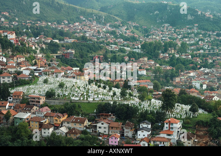 Graveyard in Sarajevo Stock Photo