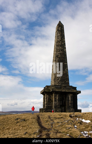 Stoodley Pike , part of the Pennine way , Calderdale Stock Photo