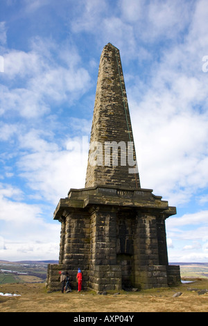 Stoodley Pike , part of the Pennine way , Calderdale Stock Photo