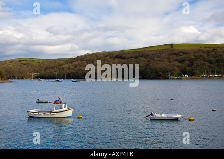 The River Fowey as seen from Fowey Cornwall England UK Stock Photo
