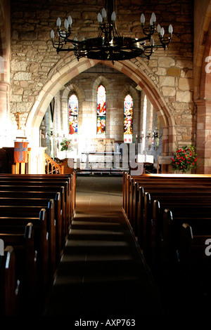 Church of St Mary the Virgin Lindisfarne Holy Island Northumberland England Stock Photo